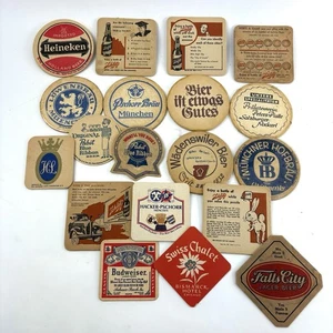 Lote de colección (19) posavasos publicitarios Schlitz Pabst Hotels Falls City Heineken - Imagen 1 de 6