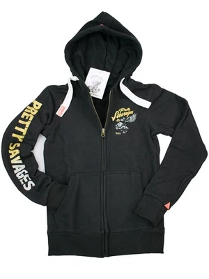 Yakuza Premium Damen Kapuzenjacke Hoodie Weste Skull Pretty Savages Schwarz 5087 - Bild 1 von 3