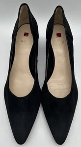 Hogl Ladies Black Pumps Size 9 Leather Lining Suede Exterior SH00 - Picture 1 of 7