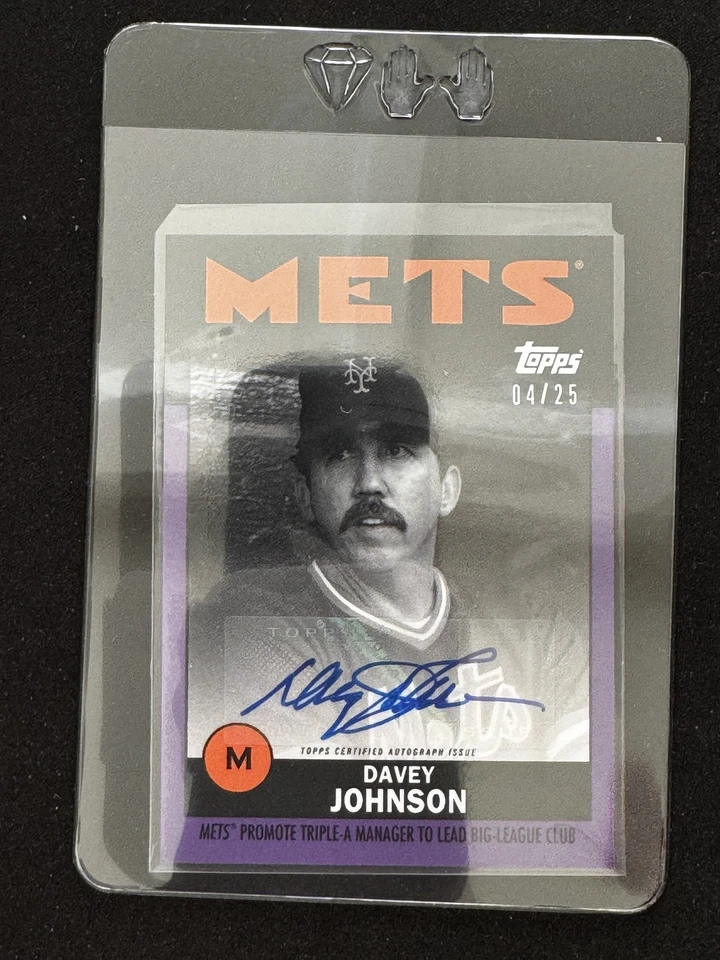 2021 TOPPS ESPN ONCE UPON A TIME IN QUEENS DAVEY JOHNSON PURPLE AUTOGRAPH /25 - Image 1 of 1