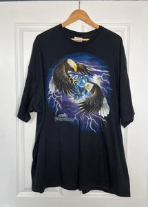 VINTAGE EASY RIDERS Lightning EAGLE 90's PRINT T-SHIRT Size 3XL Rare HANES TAG - Bild 1 von 4
