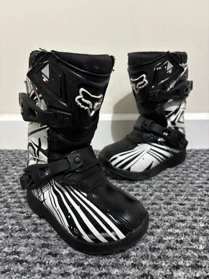 FOX COMP 5k PeeWee Youth Kids Child’s Motocross MX Boots - UK 10, EU 29 - Image 1 of 4