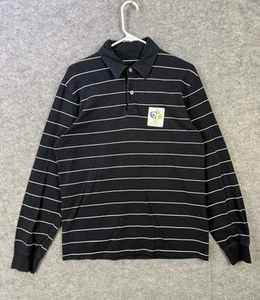 Fifa World Cup Sweater Men's Medium Black Striped Pullover Collared Long Sleeve - Picture 1 of 7