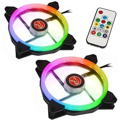 Raijintek Iris 14 Rainbow RGB, 2er-Pack, 140 mm Lüfter - Bild 1 von 4