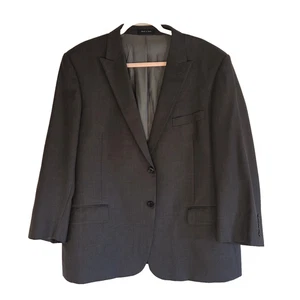 Tiglio Luxe Suit Jacket Sportcoat Blazer Men 48R Tufo Gray Solid 100% Wool Italy - Picture 1 of 12