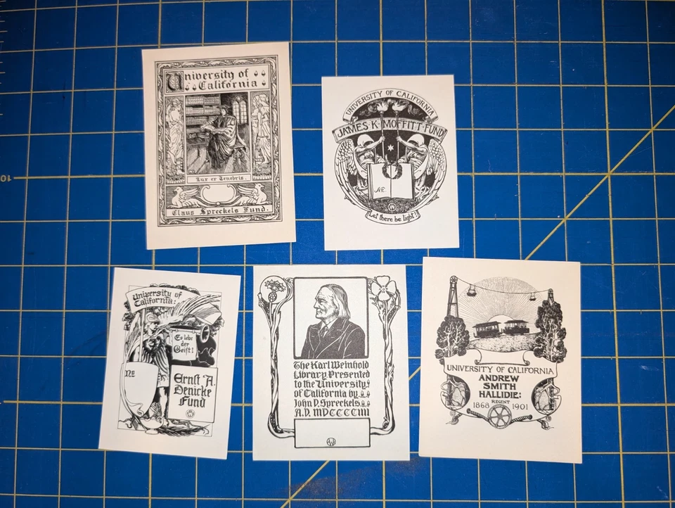 5 Ex libris By AR Whelan (Artist) bookplate Foto 1 de 1