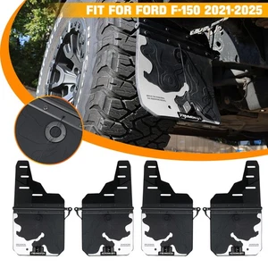 4PCS Upgraded Silver Truck Mud Flap Fit for Ford F-150 F150 2021-2025 Adjustable - Picture 1 of 24