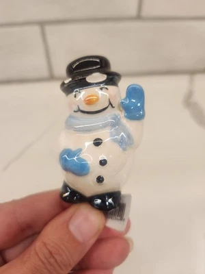Mini muñeco de nieve Nora Fleming Frosty Pal plato de cerámica encanto invierno A172 **TAL CUAL Foto 1 de 4
