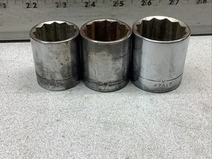 Craftsman Sockets 12-point 1/2" Drive 1-1/16, 1-1/8, 1-1/4 Mixed Set Of 3 ๐บ๐ธ - Picture 1 of 6