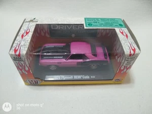 M2 Machines 1971 Plymouth HEMI Cuda Auto-Driver Diecast Car Rosa Rub. Tir. Raro - Foto 1 di 5