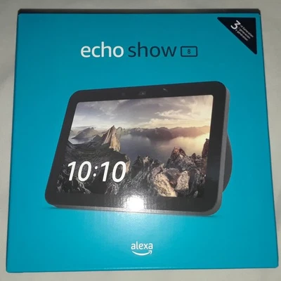 Amazon Echo Show 8 (newest mod...) Spatial Audio, Smart Home Hub, Alexa. Glacier - Image 1 of 4