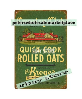 Country Club Quick Cook Rolled Oats tin sign - Image 1 of 4
