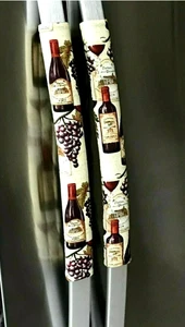 Refrigerator Oven Door Padded Appliance Handle Covers Chateau Wine Set of 2 - Picture 1 of 7