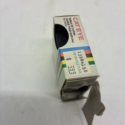 NOS CAT EYE 3000 Negro ALGODÓN Bicicleta Manillar Cinta Barra Envoltura Rollo Único Foto 1 de 4