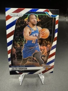 Jalen Brunson rojo blanco y azul Prizm 2024-25 Panini Prizm #217 - Imagen 1 de 2