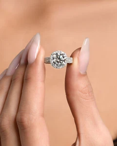18k Ring E VVS2 2.50 Carat Round Lab-created Diamond IGI Certified Women Jewelry - Picture 1 of 4