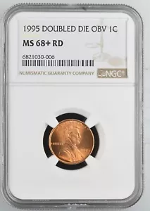 1995 Lincoln Cent DDO NGC MS68+ RED Spotless RD Double Die - Picture 1 of 2