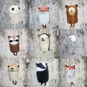 Rustic Style Garden Hanging Wind Chimes Home Yard Decor Cartoon Animals Gift - Picture 1 of 20