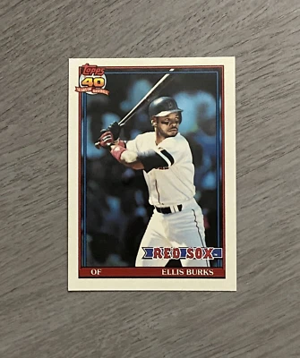 1991 MLB Topps 'Tiffany' Baseball | Ellis Burks | #70 | Boston Red Sox - Image 1 of 2