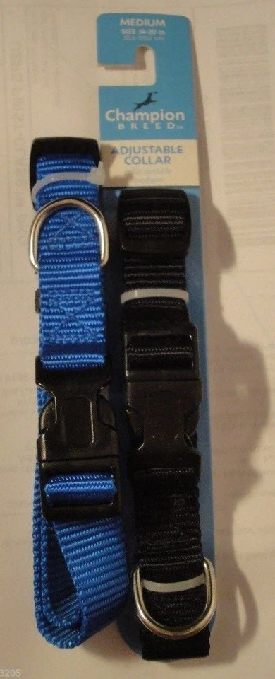 Cuello ajustable Champion Breed talla mediana 14-20 en negro y azul  Foto 1 de 1