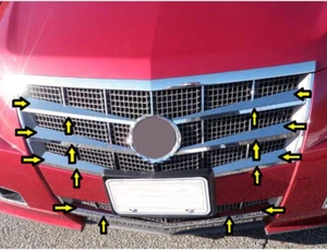 Inserto de rejilla superior e inferior cromada FX de lujo de 16 piezas para Cadillac CTS 2008-2013 - Imagen 1 de 5