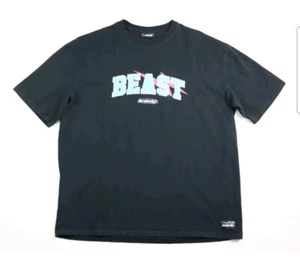 MR Beast Herren Gr. 2XL Fuzzy Logo Kurzarm T-Shirt - Bild 1 von 2