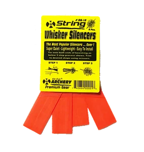 FLO ORANGE Rubber Whisker Bogensehne SILENCERS Bogenschießen COMPOUND RECURVE LANGBOGEN - Bild 1 von 2