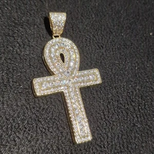 Iced Out Ankh 14K Gold Filled VVS CZ - Picture 1 of 3