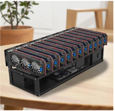 6/8/12 GPU-Mining-Gehäuse Open Air Rig Mining Miner Case Frame Halterung Rahmen - Bild 1 von 4