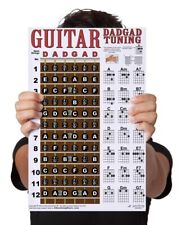 LAMINATED Guitar Chord Wall Chart Fretboard Poster for DADGAD Tuning Notes 