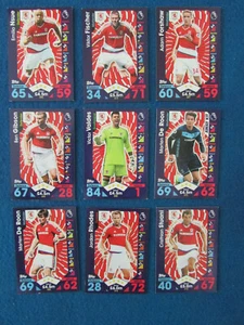 Topps Match Attax Cards - Lot of 9 - Middlesbrough - 2016/17 - Picture 1 of 4