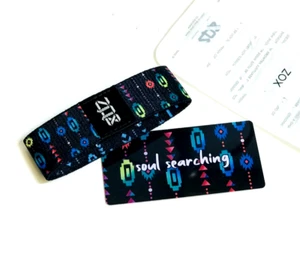 ZOX **SOUL SEARCHNG** Silver Strap Medium NIP Wristband w/Card - Picture 1 of 3