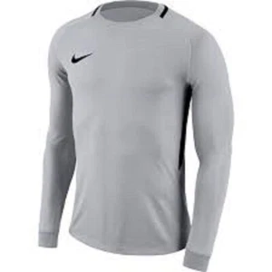 NWT Nike Youth Unisex L/S Dri-Fit Park Soccer Goalie Jersey Gray/Black Sz. M - Picture 1 of 3