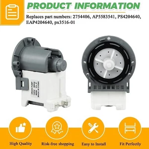 Washer Drain Pump Motor DC31-00054D PX3516-0 by Techecook for Sam-sung Washing - Picture 1 of 7