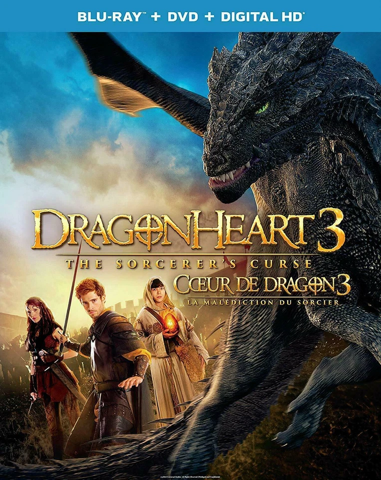 Dragon Heart 3 : The Sorcerer's Curse ( Blu Ray/DVD,2014 ) - Image 1 of 1