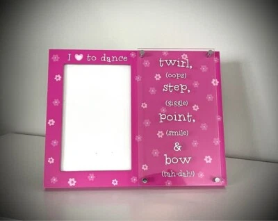 Malden Designs Wood and Glass I Love To Dance Picture Frame Pink - Image 1 of 2