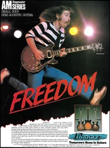 John Bushnell 1983 Ibanez AM Stagemaster semi-acoustic guitar advertisement ad - Picture 1 of 3