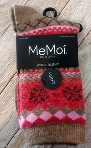 MeMoi Luxury Wool Blend Crew Socks One Size - Picture 1 of 2