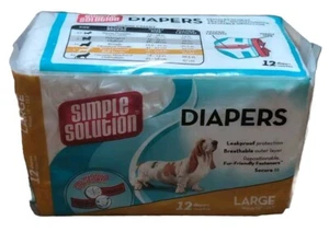Simple Solution Disposable Dog Diapers for Large Female Dogs Super Absorbent New - Picture 1 of 7