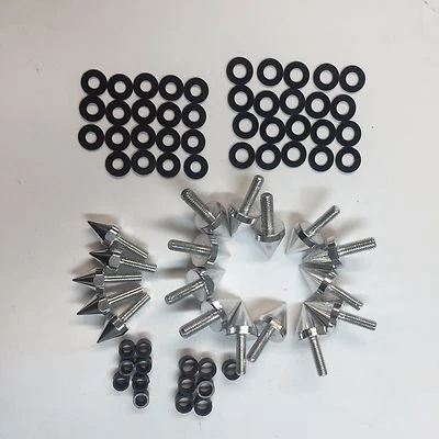 Kit de parafusos de carenagem de alumínio parafusos para 2004-2005 Kawasaki Ninja ZX10 ZX10R prata - Imagem 1 de 4