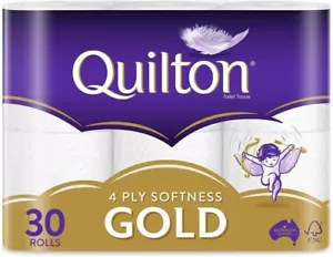 Quilton 4 Ply Toilet Tissue (140 Sheets per Roll, 11cm x 10cm), 30 count - Picture 1 of 6