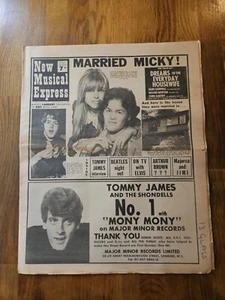 NME New Musical Express dated July 27th 1968 Paul McCartney Monkees Cover  - Picture 1 of 4