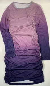 Women’s Bodycon Dress Long Sleeve Purple Size Medium Party Club Sexy Midi NEW - Picture 1 of 7