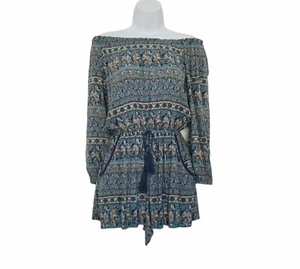 Pagliaccetto fascia zingari manica lunga spalle scoperte paisley taglia XS coulisse vita - Foto 1 di 9