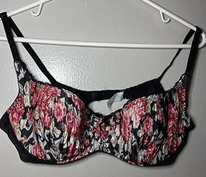 Vtg Enhance Floral Bra Sz 38B Unlined, Underwire - Picture 1 of 8
