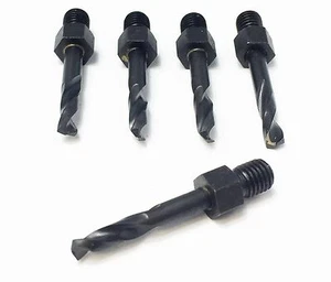 Threaded Drill Bits HSS size #21 0.1590" 135 degree split point 5 piece NEW - Foto 1 di 3