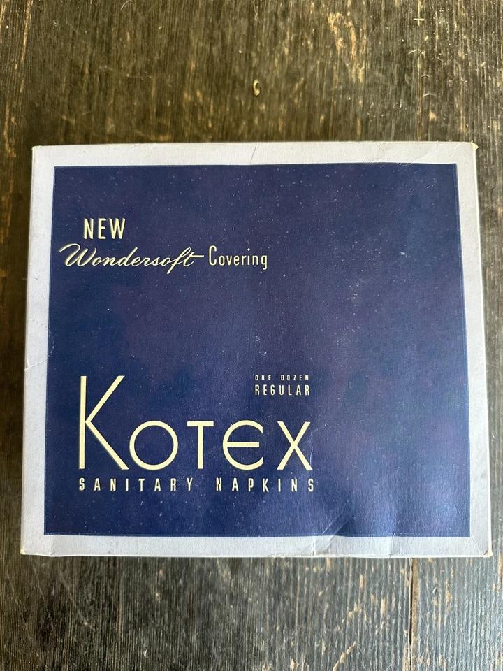 Vintage 1930/40 Early Kotex Maxi Pads Sealed Pack 12 - RARE - Prop Blue NOS - Image 1 of 4
