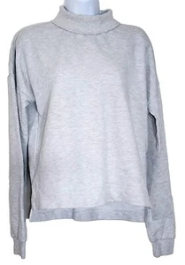 MPG Women gray Medium Turtleneck Sweater high - low, side slits (K2) - Picture 1 of 5