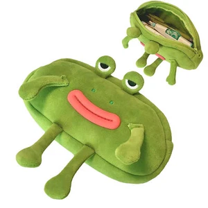 Cute Frog Pencil Pouch Funny Large Mouth Frog Plush Animal Stationery Pouch - Picture 1 of 7