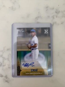 2020 Leaf Draft Baseball HOLDEN POWELL Rookie GOLD Auto BA-HP2 - Picture 1 of 3
